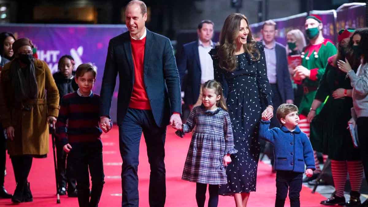 Kate Middleton et William débusqués avec George Charlotte et Louis à laéroport de Heathrow cette étrange réaction